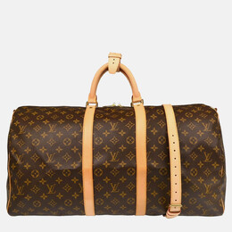 Louis Vuitton: Коричневая спортивная сумка  Keepall