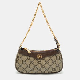 Gucci: Коричневая сумка  GG Supreme