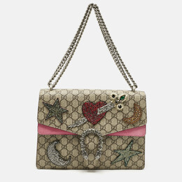 Gucci: Розовая сумка  GG Supreme