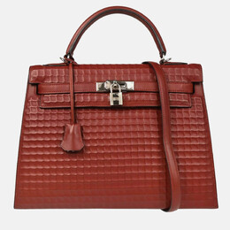 Hermes: Красная сумка  Kelly 32