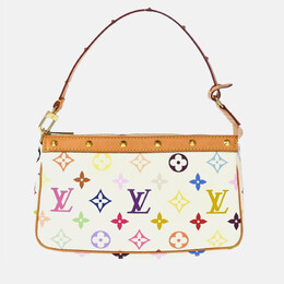 Louis Vuitton: Белая сумка  Pochette Accessoires