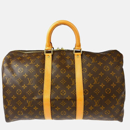 Louis Vuitton: Коричневая сумка  Keepall 45