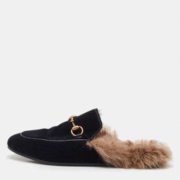 Gucci: Чёрные сабо  Princetown