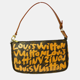 Louis Vuitton: Сумка  Pochette Accessoires цвета хаки