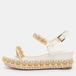 Christian Louboutin: Белые сандалии 