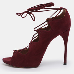 Alaia: Бордовые босоножки 