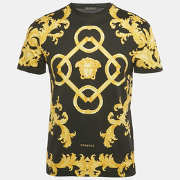 Versace: Чёрная футболка  Baroque