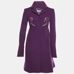 Miu Miu: Фиолетовое пальто 