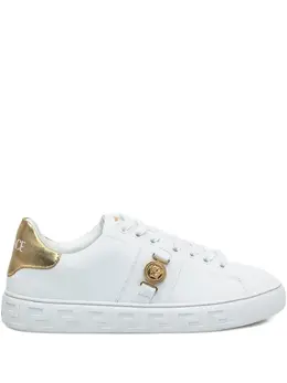 Versace: Белые кроссовки  Greek Key