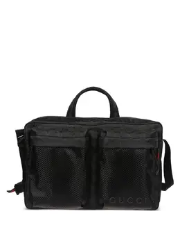 Gucci: Чёрная сумка через плечо  GG
