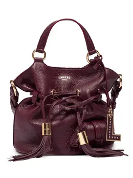 Lancel: Бордовая сумка-шоппер 