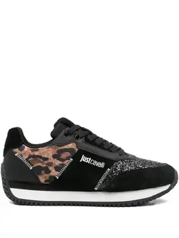 Just Cavalli: Чёрные кроссовки 