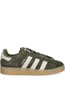 adidas: Зелёные кроссовки  Campus