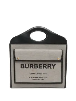 Burberry Pre-Owned: Чёрная сумка-шоппер 