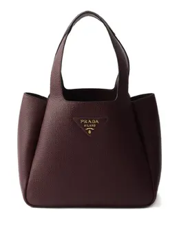 Prada: Бордовая сумка-шоппер 