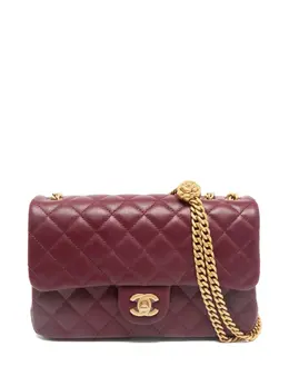 CHANEL Pre-Owned: Бордовая сумка 