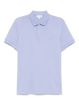 Lacoste: Голубое поло 