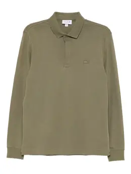 Lacoste: Поло цвета хаки 