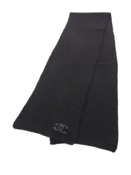 CHANEL Pre-Owned: Чёрный шарф 