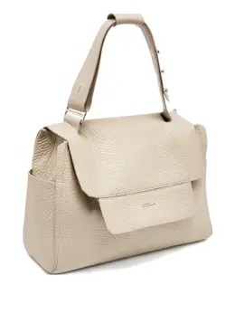 Furla: Бежевая сумка-шоппер 