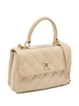 CHANEL Pre-Owned: Бежевая сумка-шоппер 