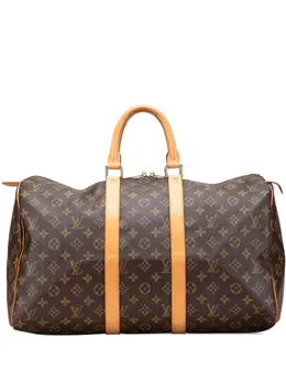Louis Vuitton Pre-Owned: Коричневая дорожная сумка 