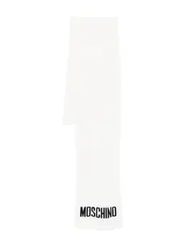 Moschino: Белый шарф 