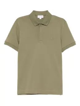 Lacoste: Поло цвета хаки 
