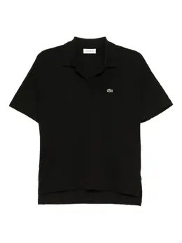 Lacoste: Чёрное поло 