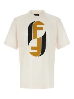 FENDI: Футболка с принтом 