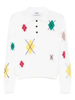 MSGM: Белое поло 