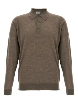 John Smedley: Коричневое поло 