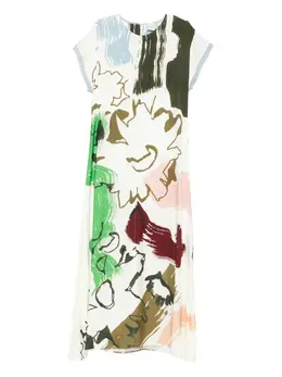 Paul Smith: Платье с абстрактным принтом 