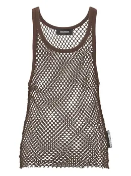 DSQUARED2: Коричневая майка  Tank
