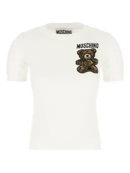 Moschino: Белая футболка  Teddy