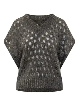 Brunello Cucinelli: Топ с коротким рукавом 