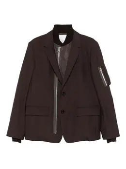 sacai: Коричневые пиджаки 