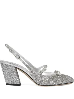 Jimmy Choo: Серебристые туфли 