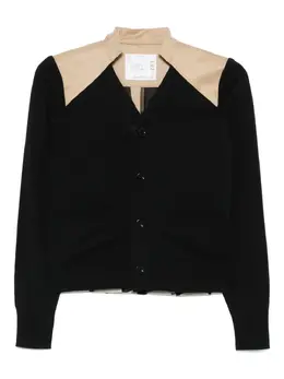 sacai: Чёрный кардиган 