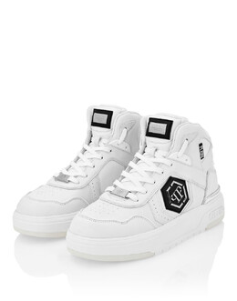 Philipp Plein: Белые кроссовки 
