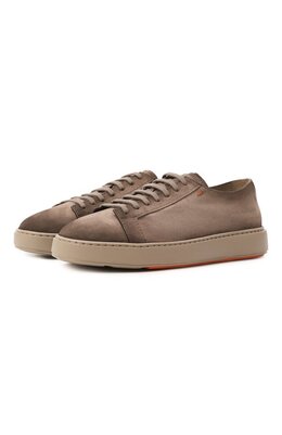 Santoni: Коричневые кеды  Cleanic