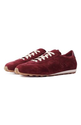 Santoni: Бордовые кроссовки 