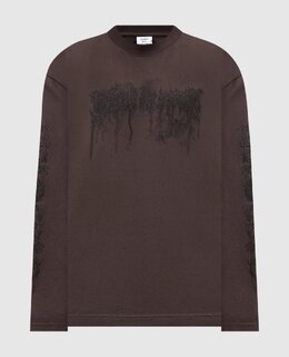 Vetements: Коричневый свитшот 