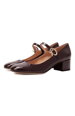Gianvito Rossi: Бордовые туфли  Ribbon