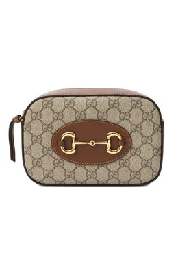 Gucci: Коричневая сумка  Horsebit 1955