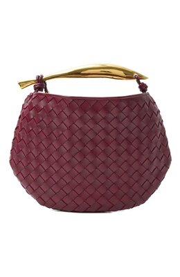 Bottega Veneta: Бордовая сумка 
