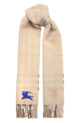 Burberry: Белый шарф 