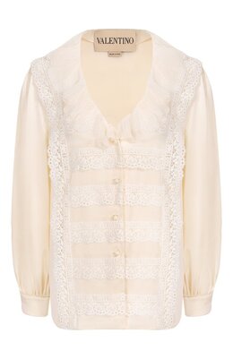 Valentino: Атласная блуза 