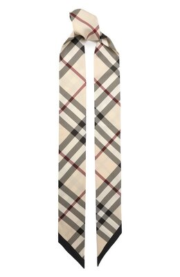 Burberry: Бежевый шарф 