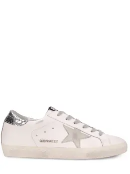 GOLDEN GOOSE: Серебристые кеды  Super Star